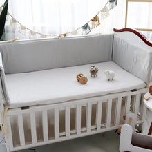 Load image into Gallery viewer, Waffle Cotton Baby Crib Bumper One Piece Washable Anti Collision Cushion for Newborn Nursery Decor