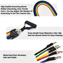Load image into Gallery viewer, Complete Resistance Band Fitness Set with Handles and Ankle Straps