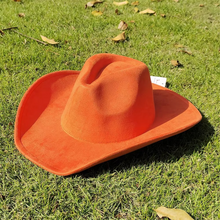 Load image into Gallery viewer, Classic Suede Western Cowboy Fedora Hat with 3.7 Inch Brim for Men and Women