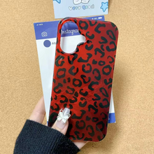 Load image into Gallery viewer, Retro Red Leopard Vortex Texture Phone Case for Women