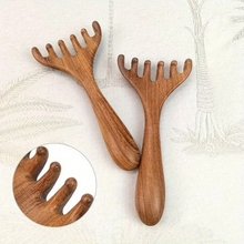 Load image into Gallery viewer, Sandalwood Antler-Shaped Gua Sha Scalp Massager