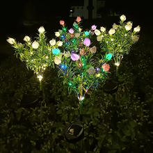 Load image into Gallery viewer, Solar Gardenia Flower Lights Outdoor Waterproof 42 LED Landscape Lights for Garden and Pathway Decor