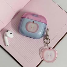 Load image into Gallery viewer, Pink and Blue Spliced Apple Core Pendant Earphone Case for Women