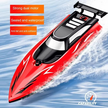 Load image into Gallery viewer, Remote Control Speed Boat with LED Lights for Kids – 2.4G RC Toy for Pools and Lakes