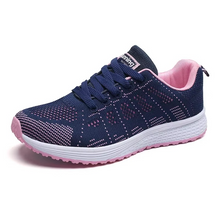 Load image into Gallery viewer, Women's Lace-Up Mesh Sneakers for Everyday Comfort and Breathable Walking