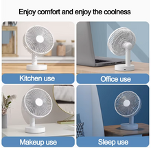 Load image into Gallery viewer, USB Desktop Oscillating Fan with Adjustable Head and Powerful Airflow