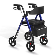 Load image into Gallery viewer, Premium Foldable Rollator Walker with Seat and 8" Wheels