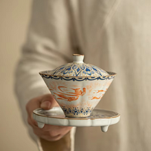 Load image into Gallery viewer, Elegant Jingdezhen Ceramic Gaiwan Tea Set with Covered Bowl