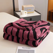 Load image into Gallery viewer, Modern Zebra Print Throw Blanket for Cozy Home Decor
