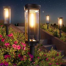Load image into Gallery viewer, Solar Glow Garden Path Lights – 2 Piece Set