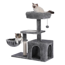 Load image into Gallery viewer, Cat Tree, Small Gray Indoor Climbing Furniture