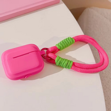 Load image into Gallery viewer, Soft Silicone Candy Color Earbud Case with Lanyard