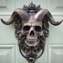 Load image into Gallery viewer, Resin Gothic Goat Skull Door Knocker