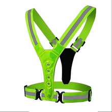 Load image into Gallery viewer, LED Reflective Safety Vest with Adjustable Straps and USB Rechargeable Lights