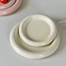 Load image into Gallery viewer, Modern Round Ceramic Plate for Dessert and Tea