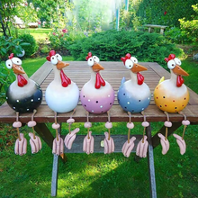 Load image into Gallery viewer, Funny Resin Chicken Fence Decor for Garden and Yard