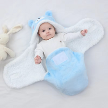 Load image into Gallery viewer, Soft Flannel Baby Sleeping Bag for Autumn and Winter, Cozy Newborn Wrap Blanket for Infants 0–9 Months