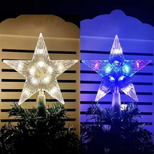 Load image into Gallery viewer, Christmas Tree Top Star Light LED Glowing Tree Topper 6 inch