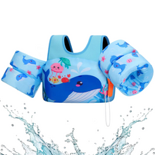 Load image into Gallery viewer, Kids Foam Life Vest with Arm Floats and Safety Whistle for Swimming and Kayaking