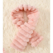 Load image into Gallery viewer, Baby Girl Bodysuit with Scarf Set, 2-Piece Long Sleeve Jumpsuit with Cute Bear Print, Cozy Winter Pajamas