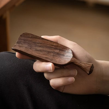 Load image into Gallery viewer, Walnut Wood Handmade Tea Spoon with Carved Handle