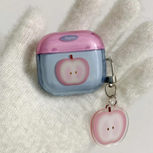 Load image into Gallery viewer, Pink and Blue Spliced Apple Core Pendant Earphone Case for Women
