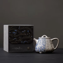 Load image into Gallery viewer, Gilded Silver Buddha Ceramic Tea Pot