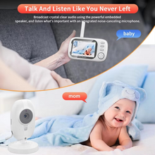 Load image into Gallery viewer, Advanced 3.5" Wireless Baby Monitor with Night Vision, Temperature Sensor, and Two-Way Audio