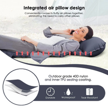 Load image into Gallery viewer, Ultra-Comfort Inflatable Camping Mattress with Integrated Pillow and Pump