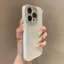 Load image into Gallery viewer, 3 In 1 Bling Glitter Candy Color Phone Case with Diamond Camera Protector