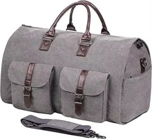 Load image into Gallery viewer, Garment Duffel Weekender Bag – Foldable Carry-On Suit Bag for Men