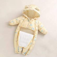 Load image into Gallery viewer, Cozy Fleece Hooded Romper for Babies and Toddlers