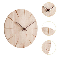 Load image into Gallery viewer, Solid Wood Silent Wall Clock for Home Office and Kitchen