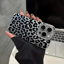 Load image into Gallery viewer, Leopard Print Glitter Shine Reflective Phone Case