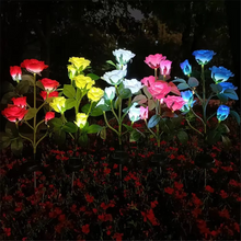 Load image into Gallery viewer, Solar Powered Rose Garden Lights for Outdoor Landscape and Patio Décor