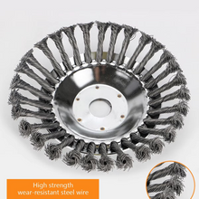 Load image into Gallery viewer, Heavy-Duty 6 and 8 Inch Steel Wire Rotary Brush Cutter Head for String Trimmers