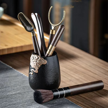 Load image into Gallery viewer, Wooden Tea Ceremony Tool Set with Tea Knife, Needle, and Accessories