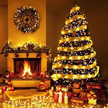 Load image into Gallery viewer, Christmas Ribbon Fairy Lights for Tree and Home Decorations