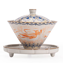 Load image into Gallery viewer, Elegant Jingdezhen Ceramic Gaiwan Tea Set with Covered Bowl
