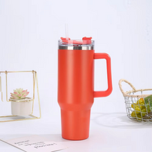 Load image into Gallery viewer, Stainless Steel Insulated Tumbler with Straw and Handle – 40 oz Large Capacity Thermal Cup