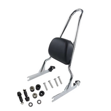 Load image into Gallery viewer, Detachable Motorcycle Backrest with PU Leather and Stainless Steel Frame