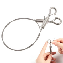 Load image into Gallery viewer, Adjustable Wire Rope Hanging System with Spring Hook and Stainless Steel Cable