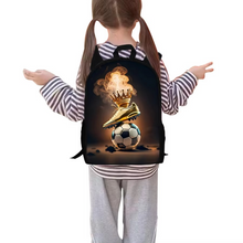 Load image into Gallery viewer, Personalized Football Pattern Kids Backpack – 3D Cartoon School Bag for Boys and Girls