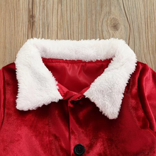 Load image into Gallery viewer, Toddler Christmas Santa Claus Costume 3 Piece Set with Cardigan, Pants and Hat