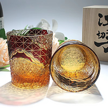 Load image into Gallery viewer, Japanese Handmade Carved Crystal Glass Whiskey Glasses
