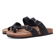 Load image into Gallery viewer, Unisex Cork Footbed Adjustable Buckle Sandals with Arch Support