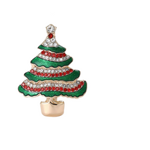 Load image into Gallery viewer, Christmas Rhinestone Tree Brooch Pin for Women and Men