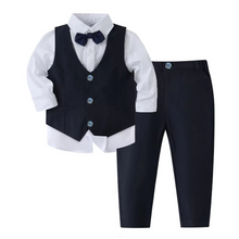 Load image into Gallery viewer, Boys Formal Cotton Outfit Set for Toddlers and Kids