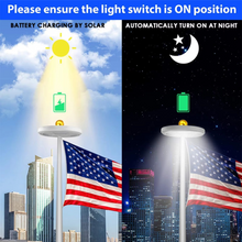 Load image into Gallery viewer, Elite Solar-Powered LED Flagpole & Outdoor Light