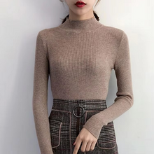 Load image into Gallery viewer, Women’s Mock Neck Knit Sweater – Slim Fit, Vintage-Inspired Pullover for Fall and Winter